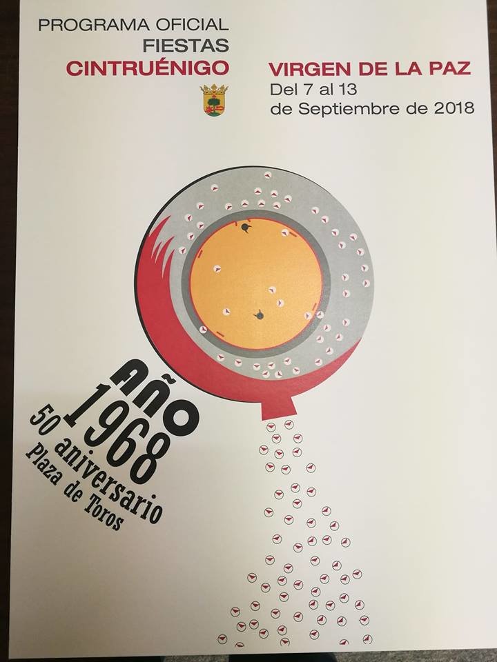 Cartel de fiestas de CIntruénigo de la Virgen de la Paz 2018
