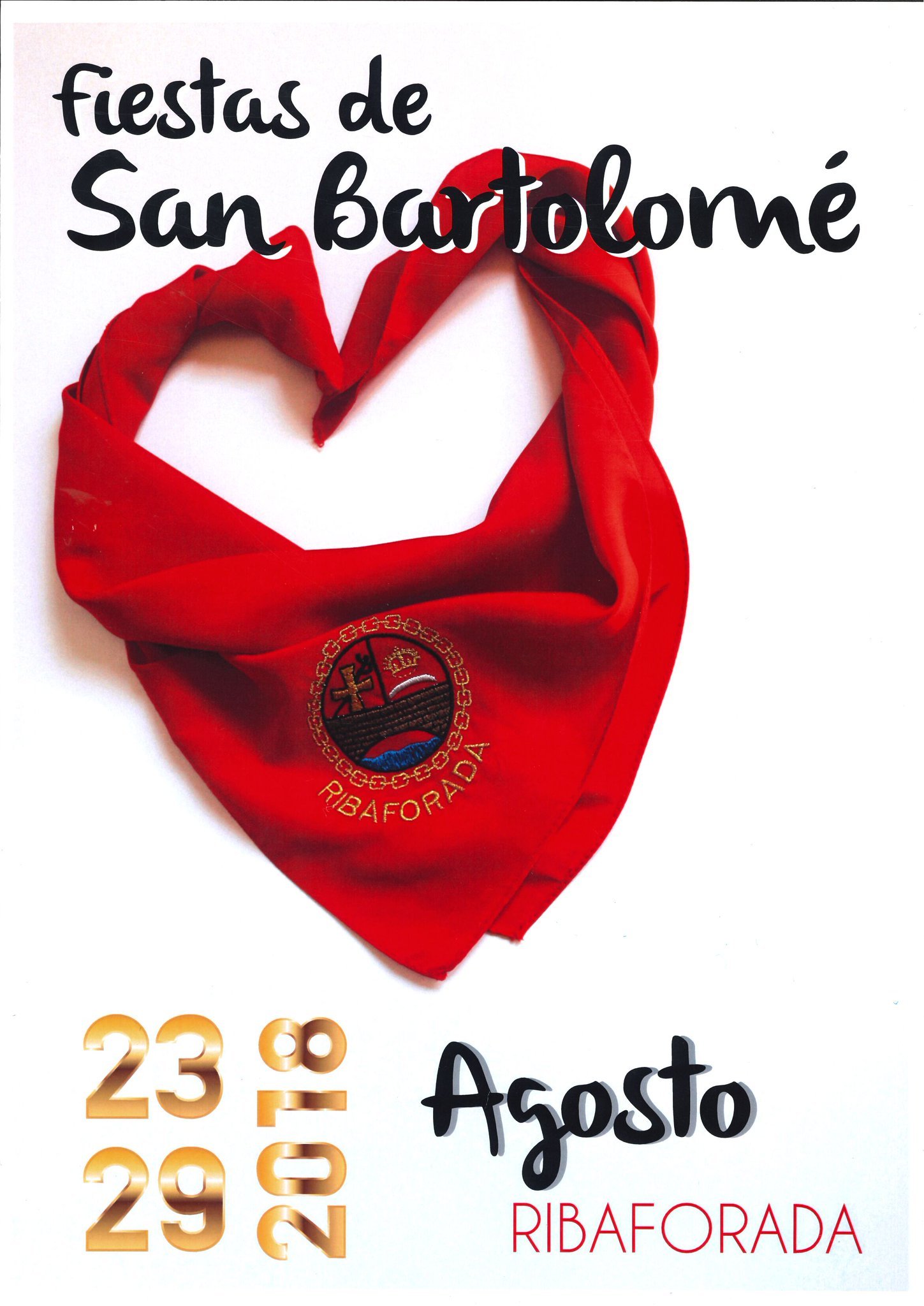 Cartel de fiestas de Ribaforada de San Bartolomé 2018
