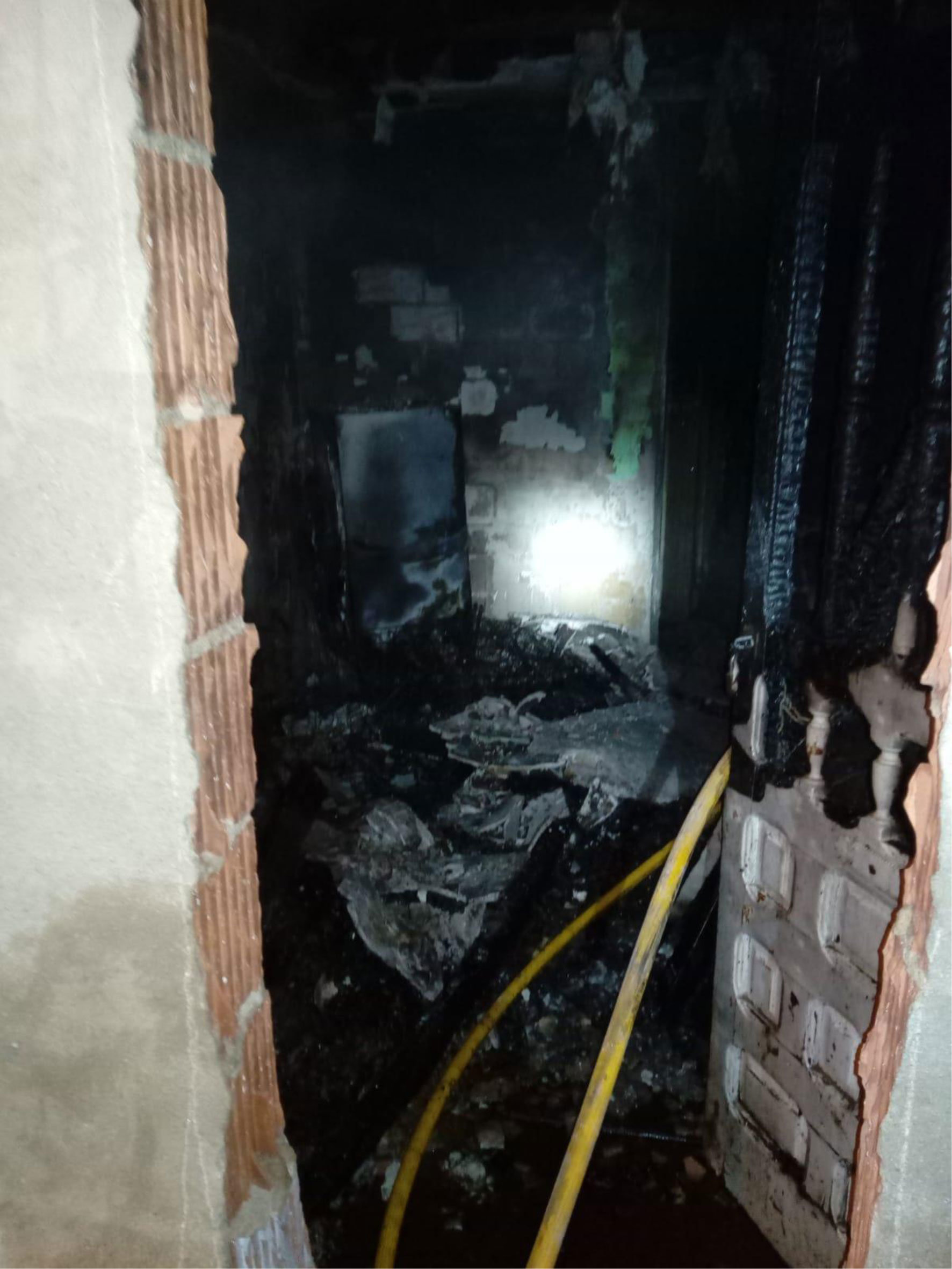 Bajera incendiada en Andosilla
