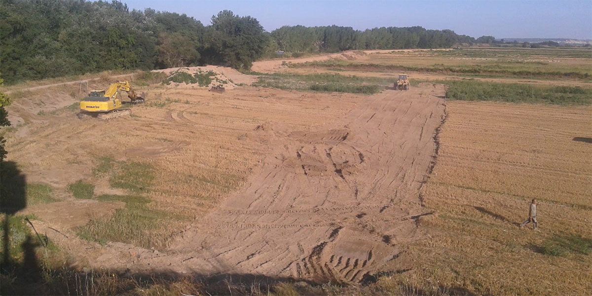 Obras en Alfaro con el Ebro