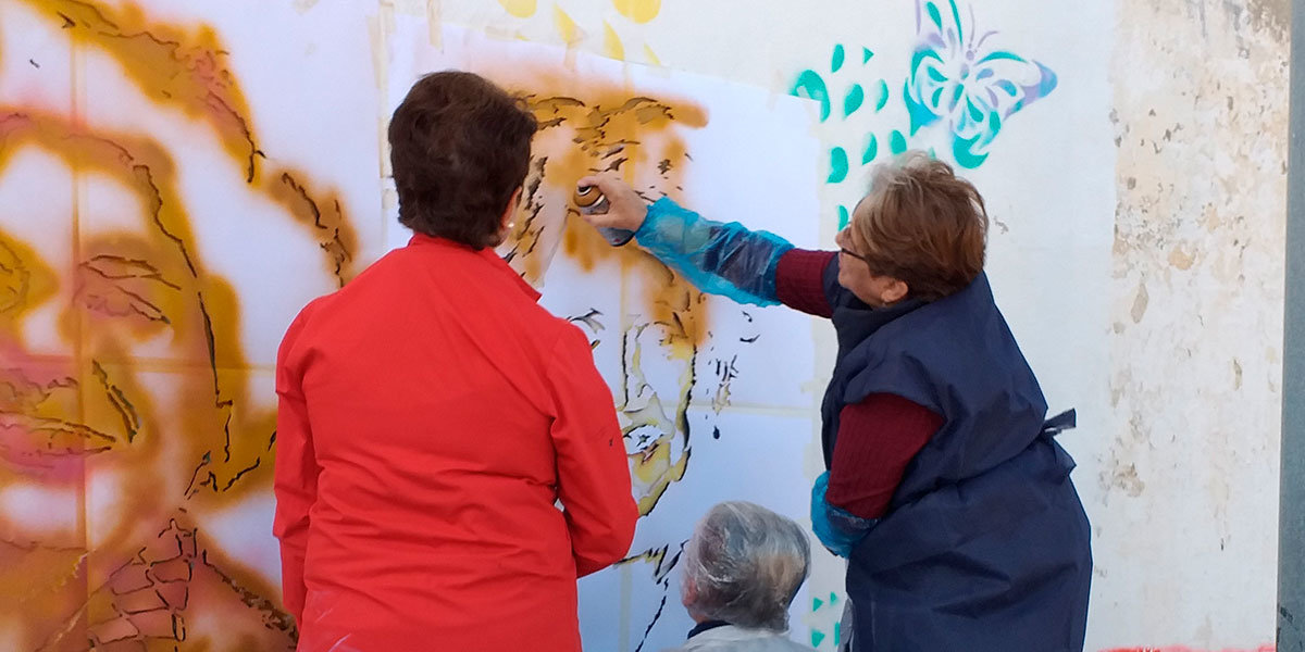 Mural Colaborativo en Ribaforada 1