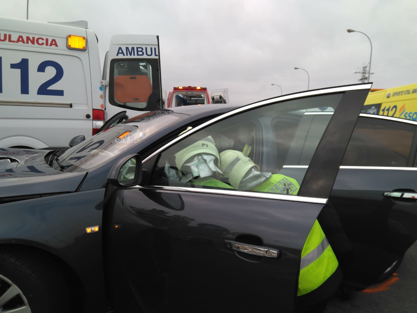 Accidente en la entrada de la AP68 1