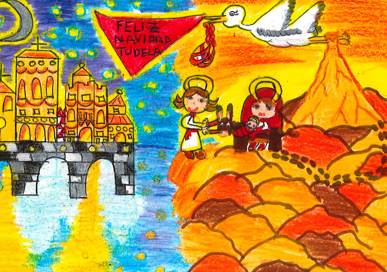 Portada del programa de Navidad de Tudela 2018 de Celia Zamora Laseca del Colegio Griseras