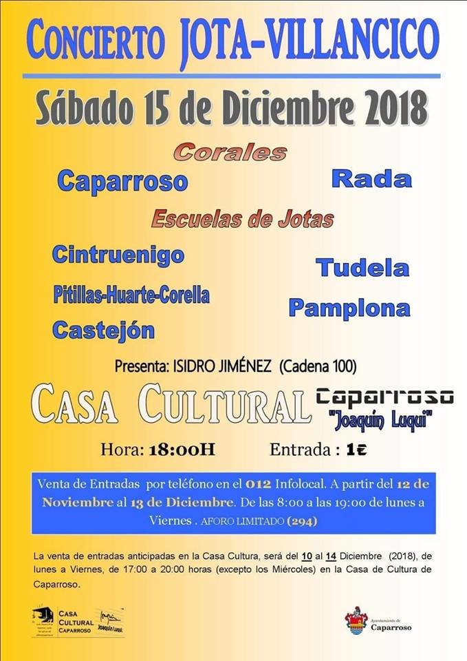 Cartel Festival Jota-Villancico de Caparroso 2018