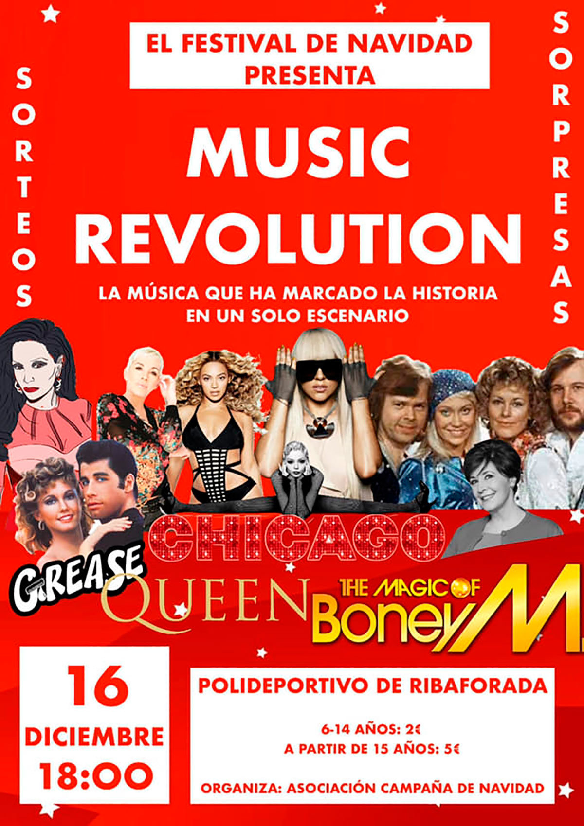 Cartel Festival benéfico de Ribaforada