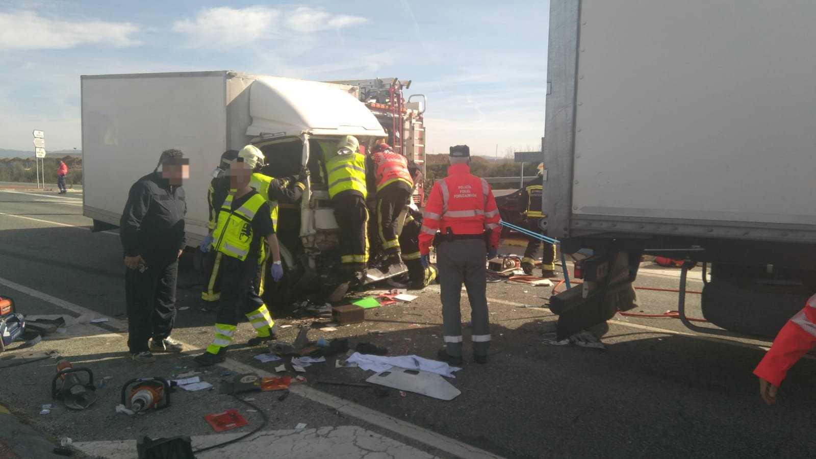 Accidente en Caparroso a la altura de Traibuenas
