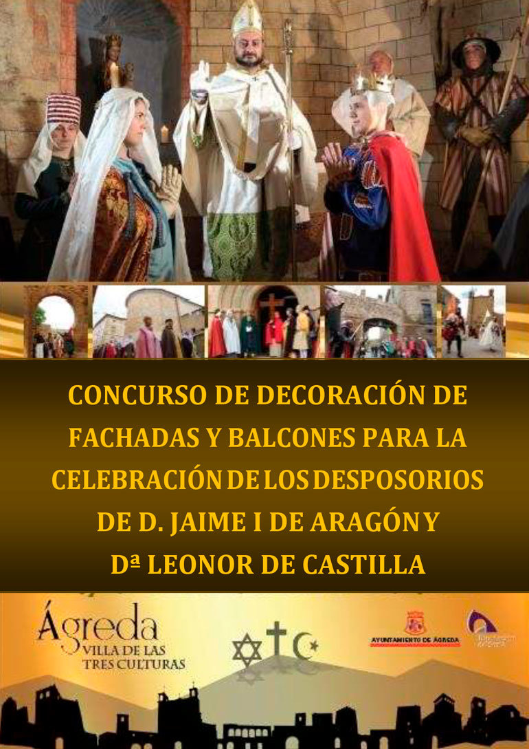 Concurso en Ágreda de decoración de fachadas y balcones para la celebración de los Desposorios de Jaime I de Aragón y Leonor de Castilla