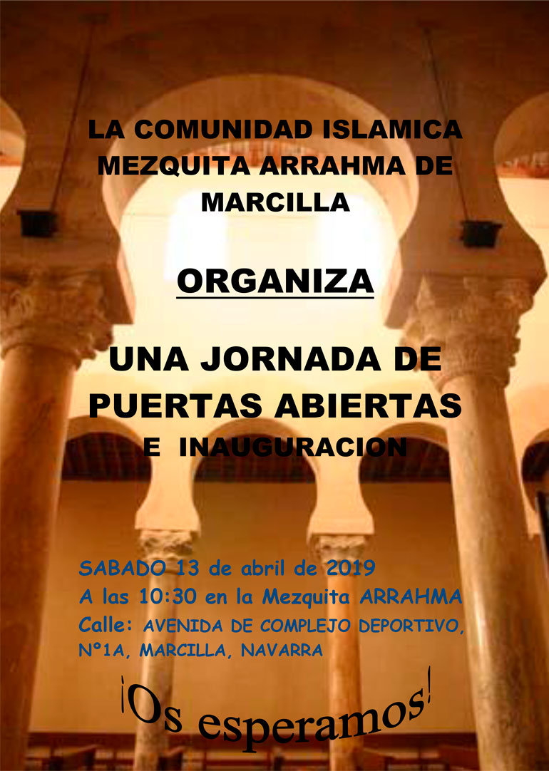 Jornada de puertas abiertas e inauguración de la Mezquita Arrahma de Marcilla