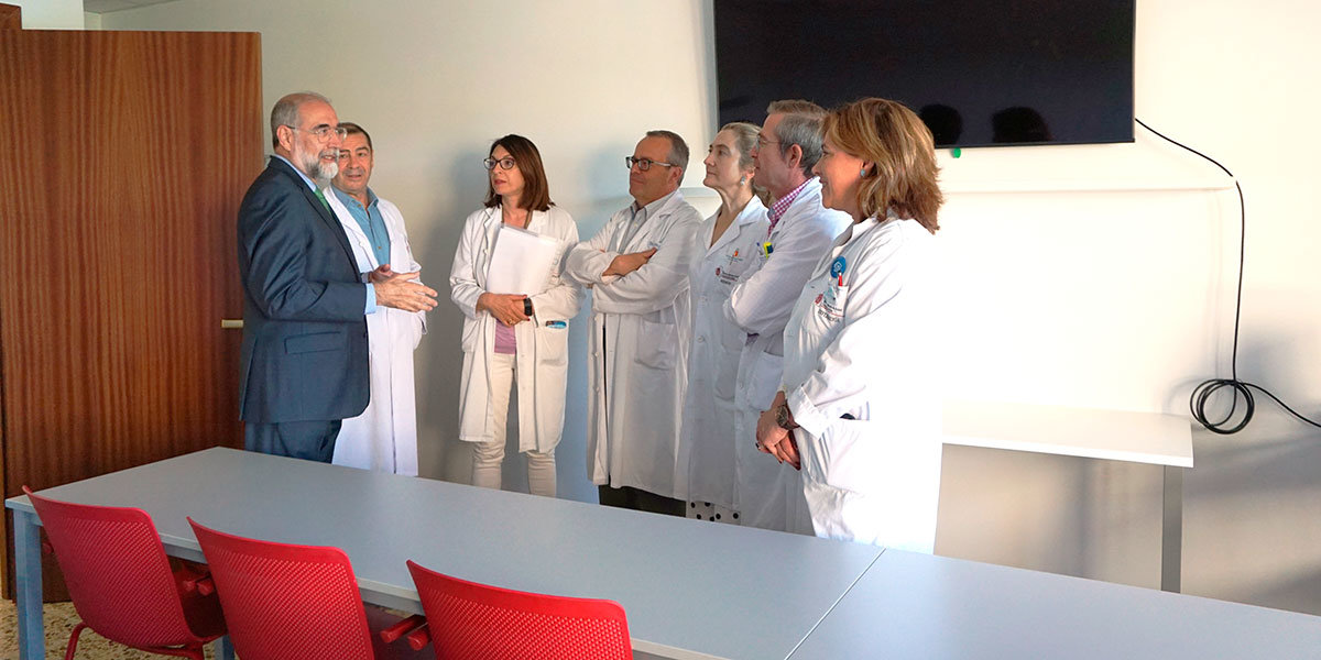Consejero Domínguez en el hospital de Tudela