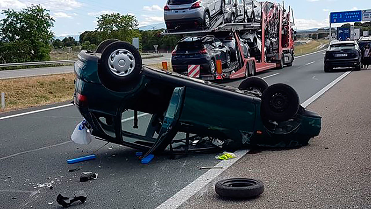 Accidente en la AP-153