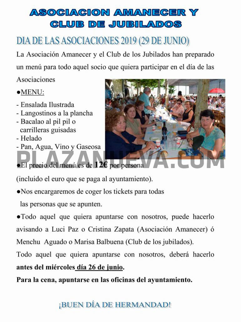 VI Día de las Asociaciones 2019 en Cabanillas (Asociación Amanecer y Jubilados