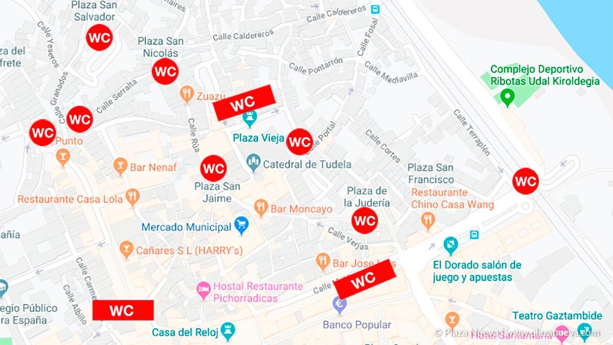 Localización baños fiestas Tudela