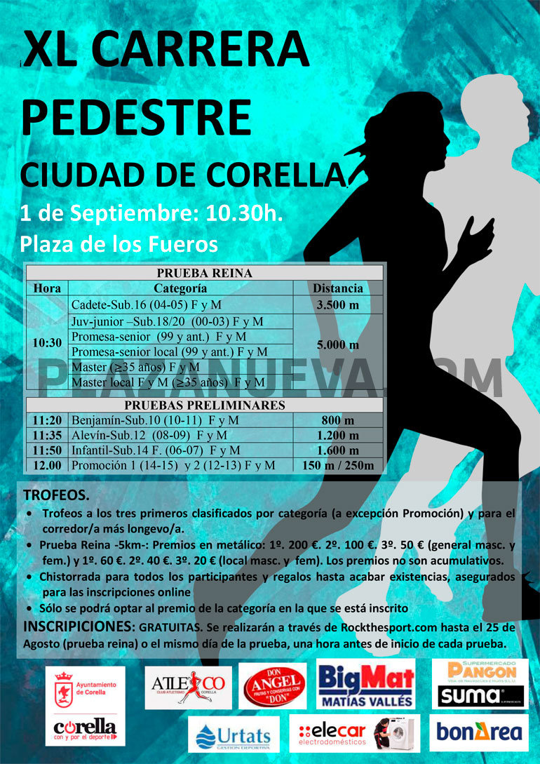 Cartel Carrera pedrestre 2019