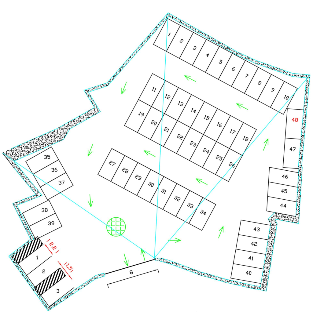 plano del nuevo párking de Corella