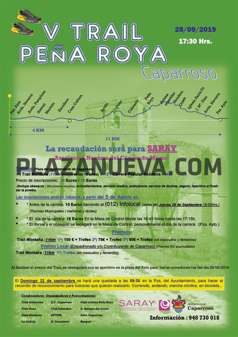 V Trail Peña roya en Caparroso