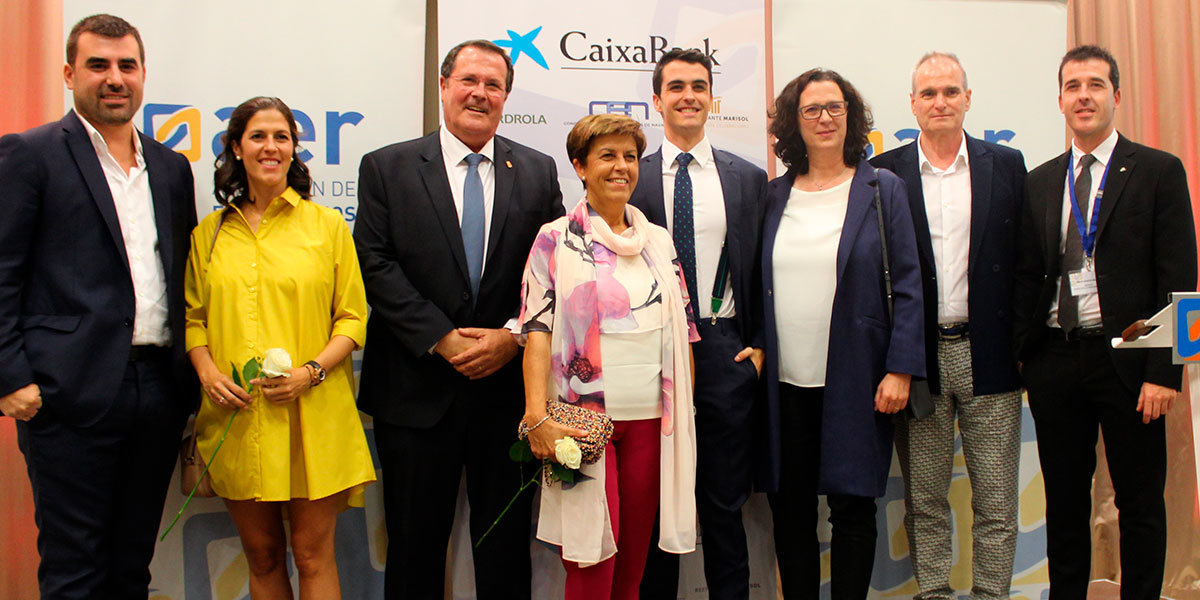 José María Urtasun con su familia