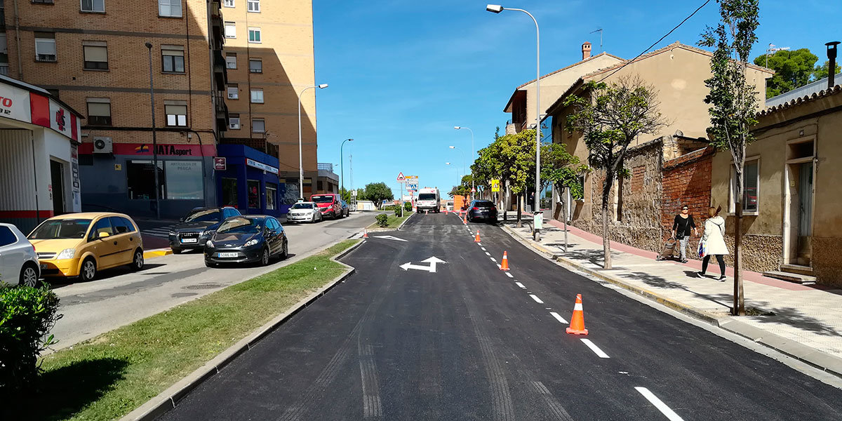 Obras en la Avenida del Barrio (Tudela) 1