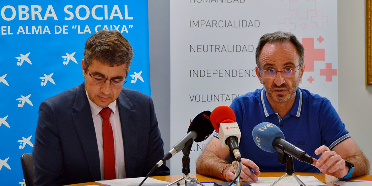 Juanjo San Martín Baquedano y Carlos Asarta durante la presentación