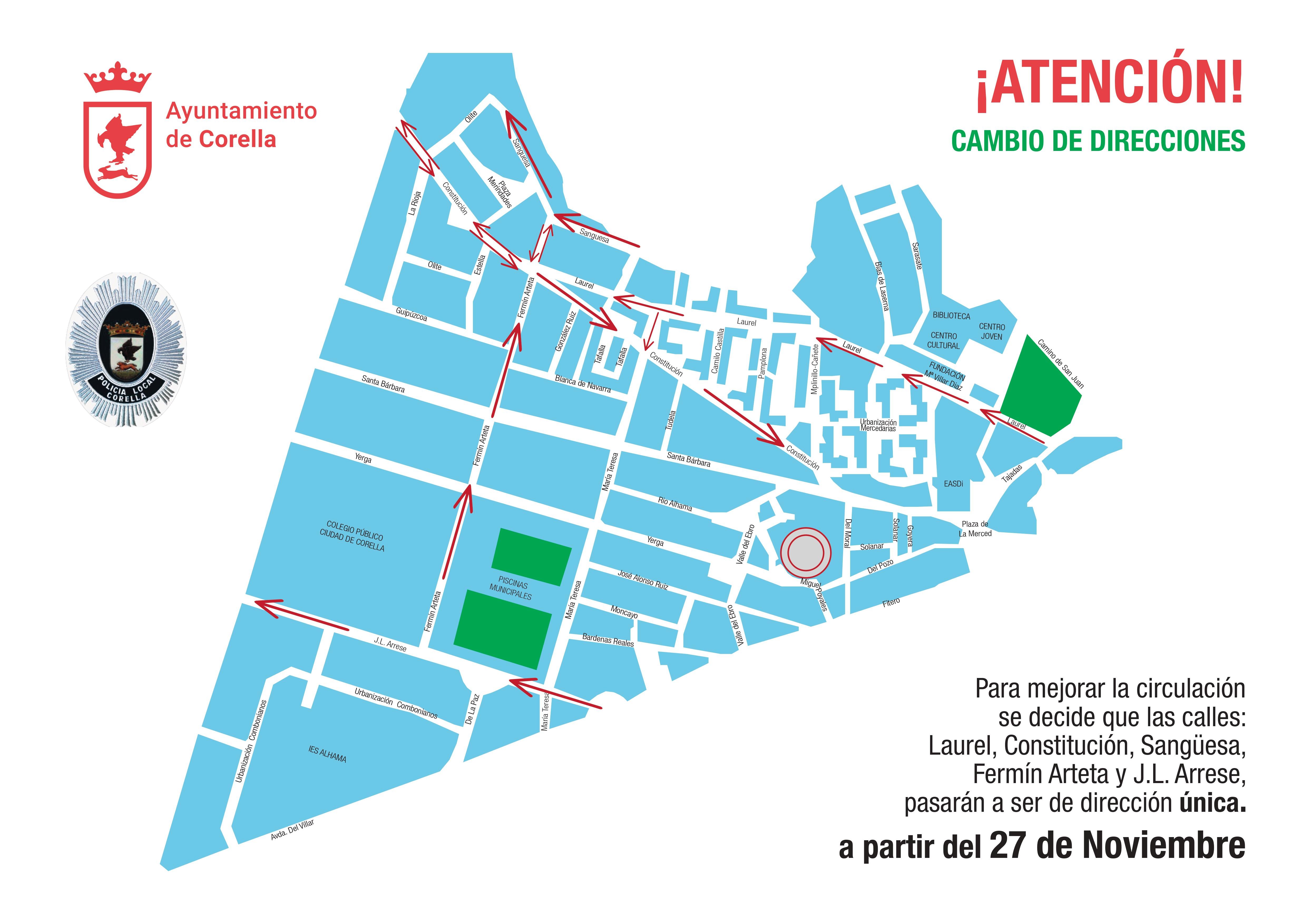 Cambio de calles en Corella