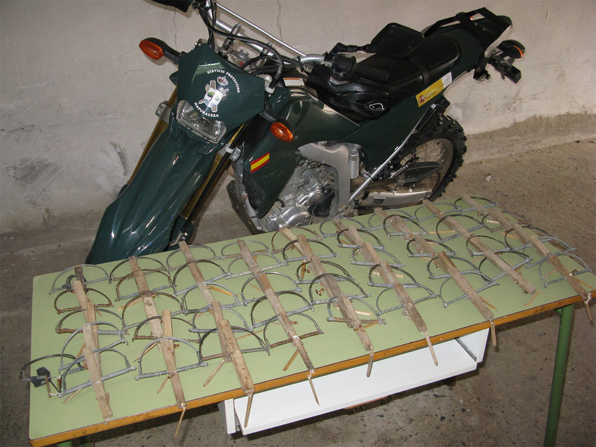 Guardia Civil con los cepos