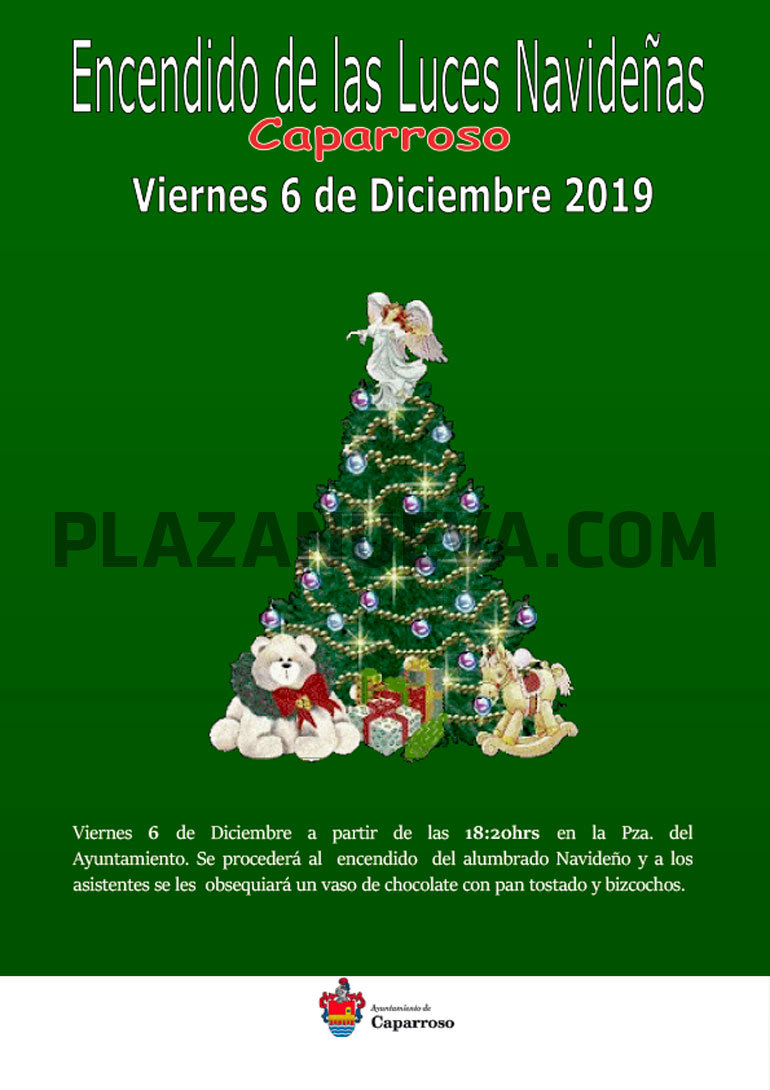 Encendido de las luces navideñas en Caparroso