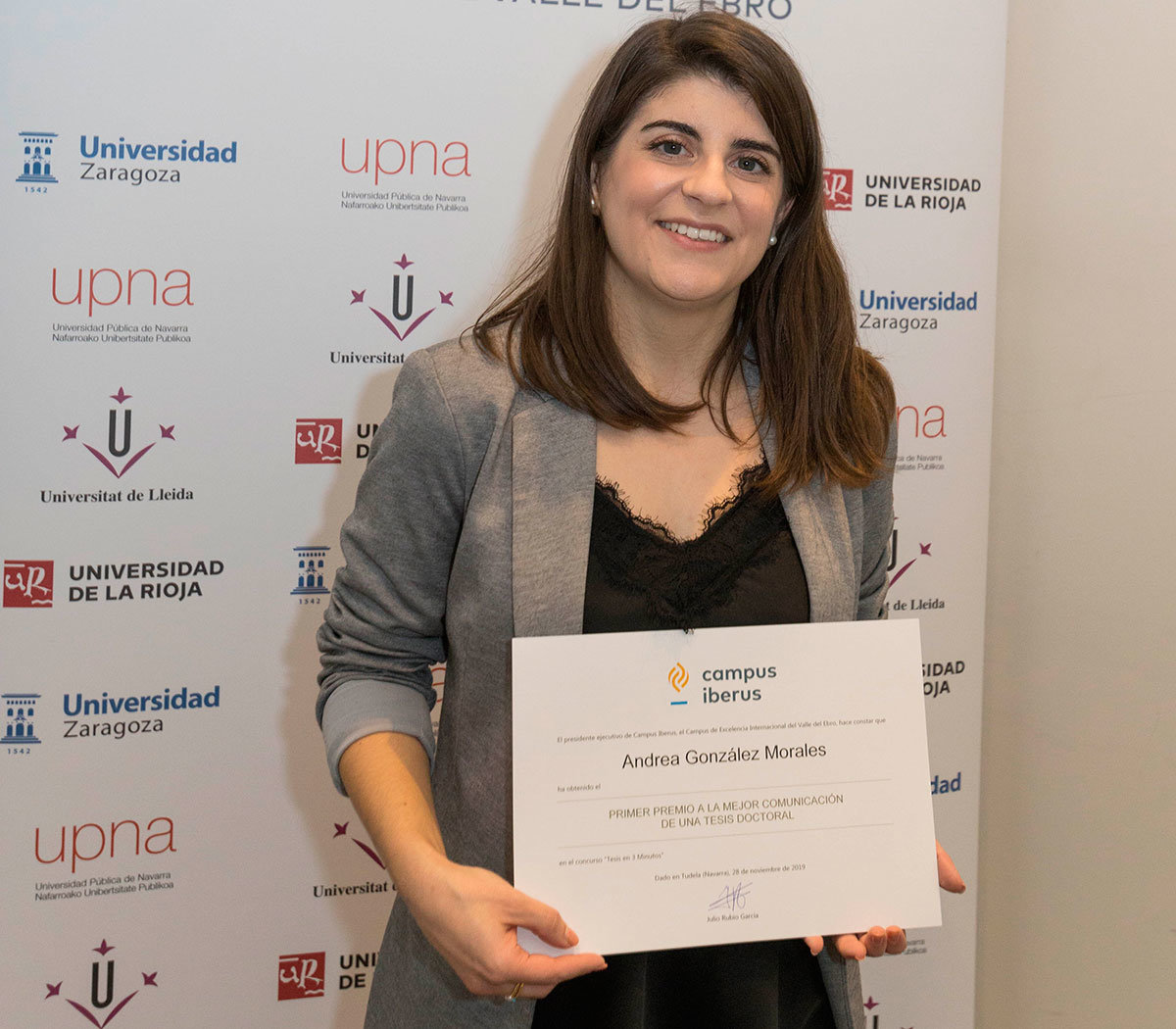 Andrea González Morales, doctora en Ciencias de la Salud por la UPNA, ganadora del concurso “Tesis en 3 Minutos”