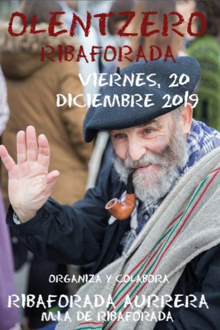 Cartel Olentzero Ribaforada 2019