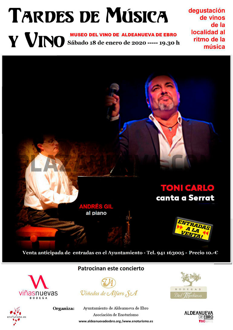 Tardes de Música y Vino 2020 en Aldeanueva de Ebro Toni Carlo