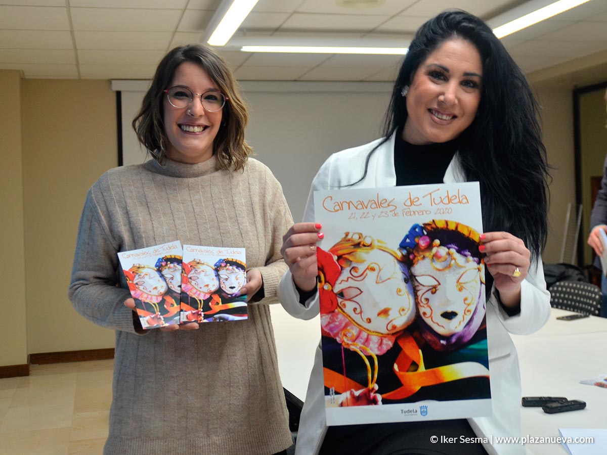 Verónica Gormedino y Celia Rueda presentan las actividades del Carnaval 2020 de Tudela 2