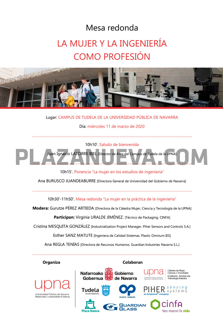 Mesa redonda Mujer e Ingenieria en el Campus de Tudela de la UPNA