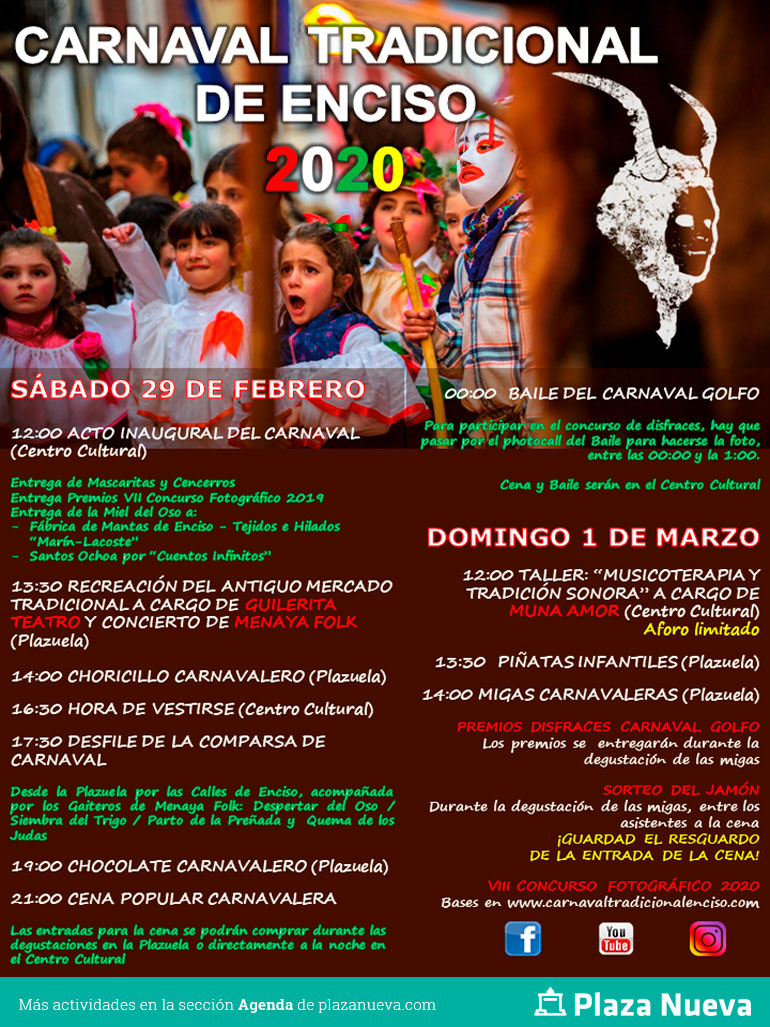 Programa oficial del Carnaval 2020 en Enciso