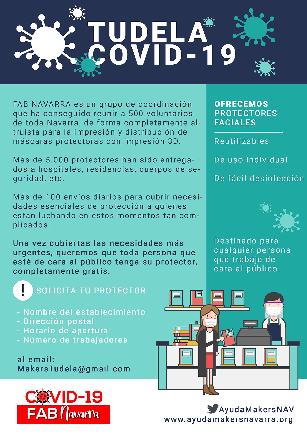 La iniciativa Ayuda Makers Navarra colabora de manera altruista y voluntaria a la elaboración de este material
