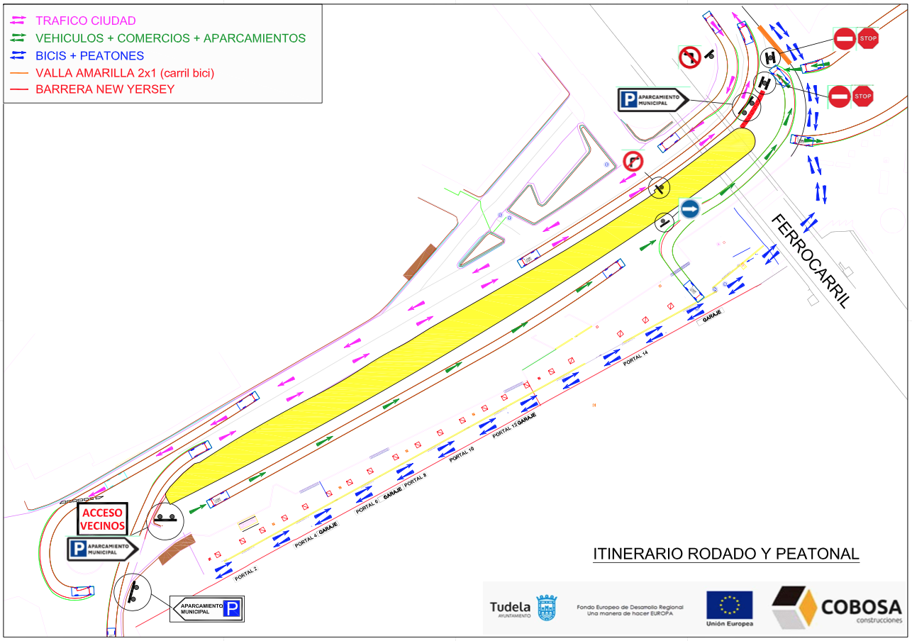 Itinerario Rodado y Peatonal Paseo Pamplona