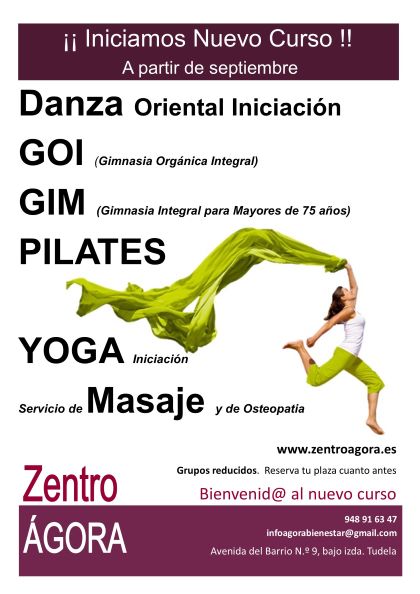 cartel Zentro Ágora nuevo curso