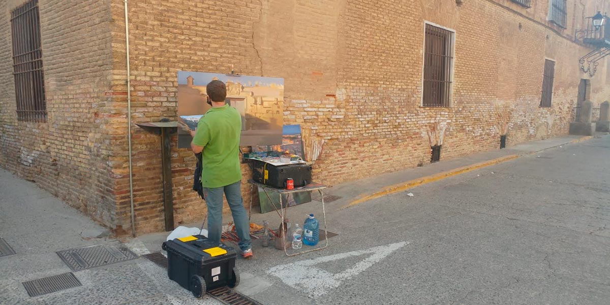Concurso pintura 2020 de Corella, pintando en la calle