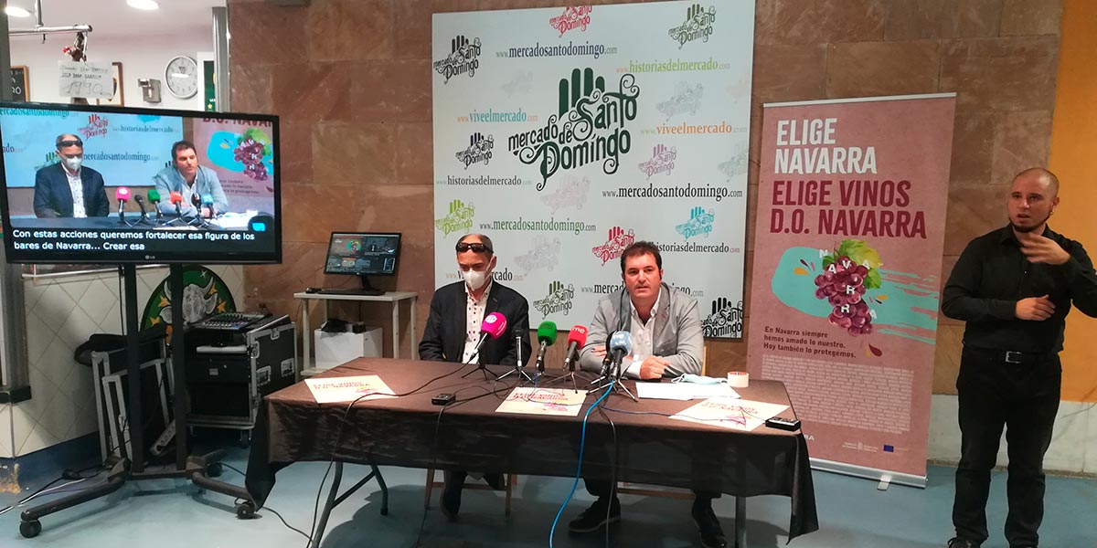 Luis Casado, presidente y fundador de la Fundación Iddeas y a la derecha, David Palacios, presidente del Consejo Regulador de la D.O. Navarra