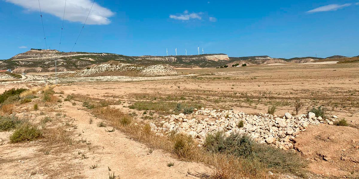 El recorrido del triatlón discurre por una zona agrícola a los pies del Santuario de Sancho Abarca de Tauste
