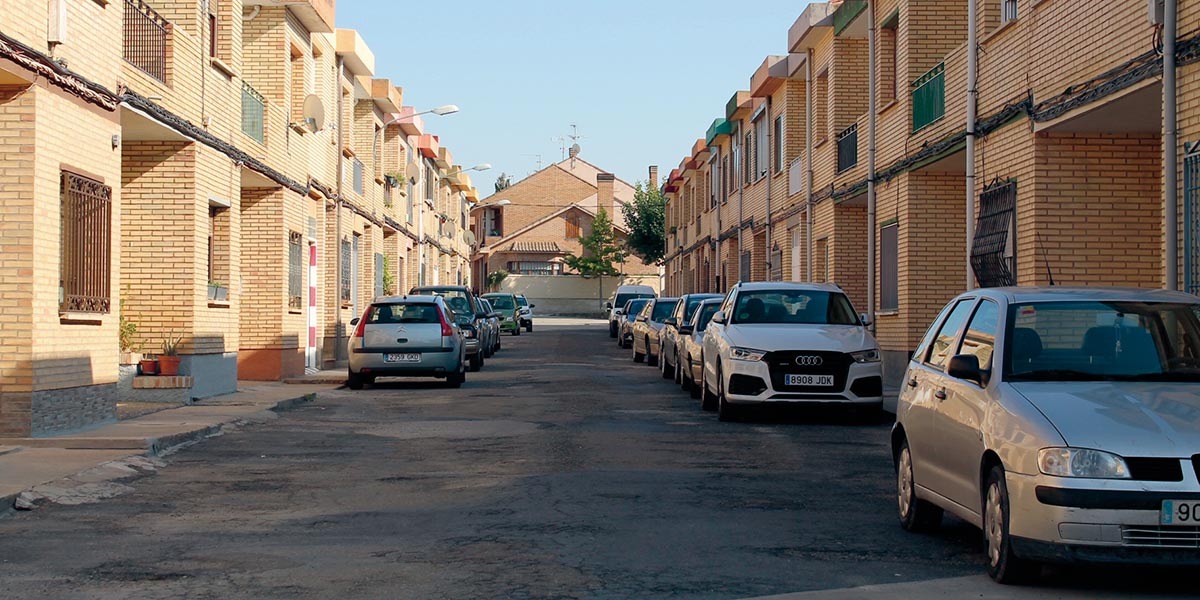 Vista de la Calle Rio Alhama en la que se van a acometer obras de abastecimiento y pavimentación