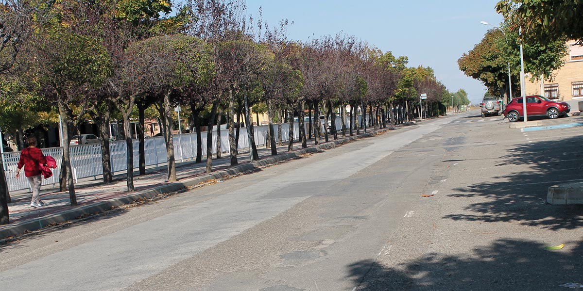 Vista de la Avda España donde se van a realizar obras de pavimentación