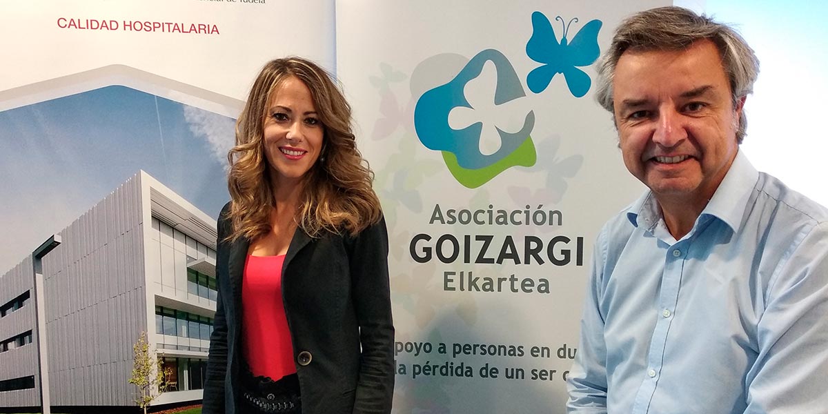 Rakel Mateo, directora de la Asociación Goizargi y Juan Pedro Arbizu, responsable de Psicología del Hospital San Juan de Dios