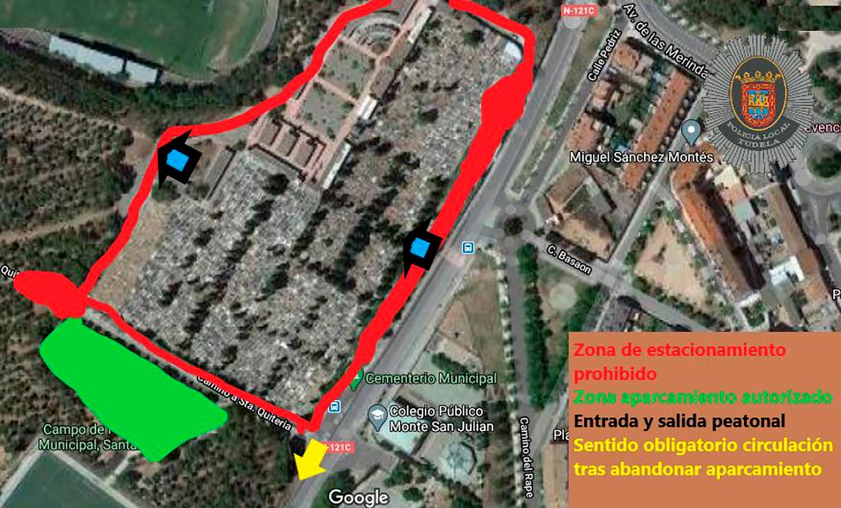 Dispositivo para el día de Todos los Santos en Tudela
