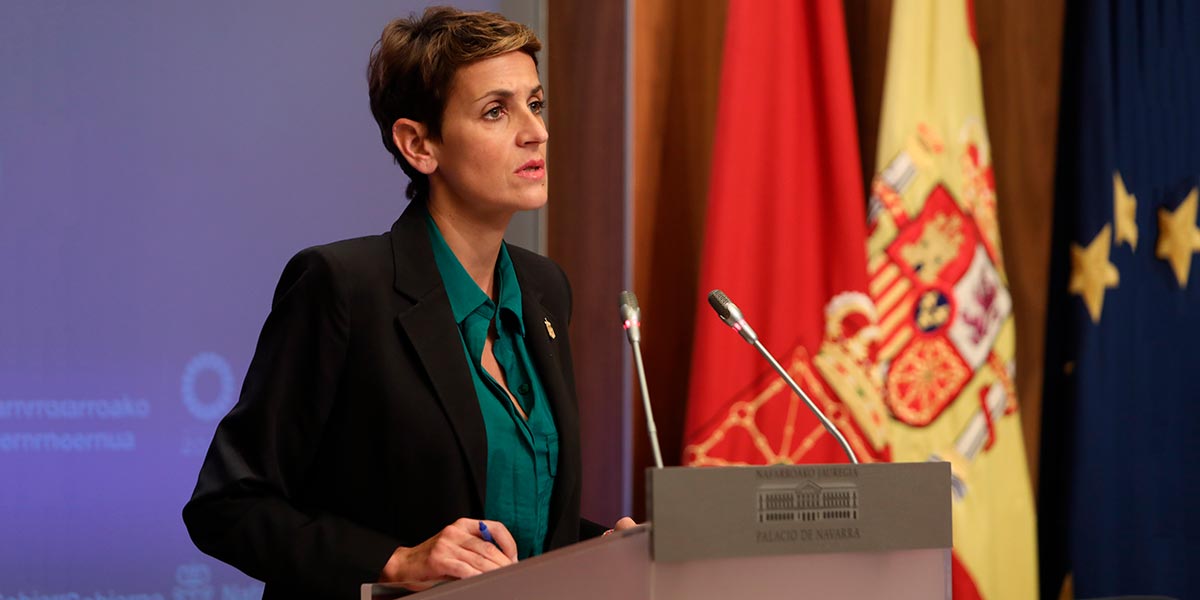 La Presidenta de Navarra, María Chivite