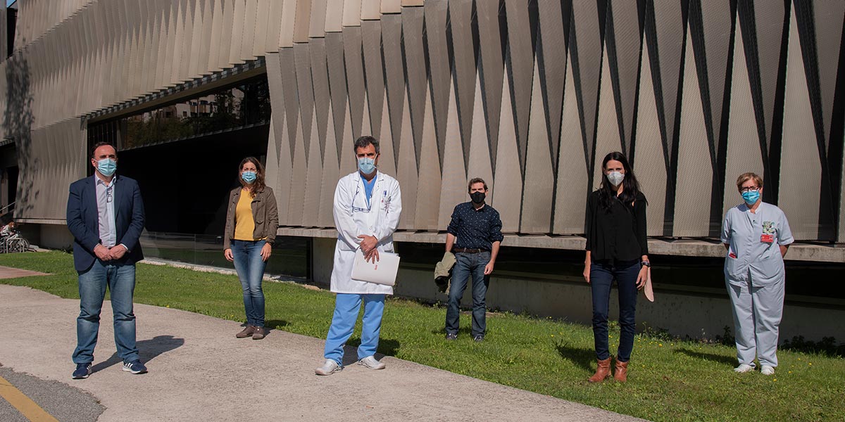 Fernando Baztán (Cein); Ainhoa Castellano (Desarrollos ANASINF); Juan Carlos Muruzabal (SNS-O); Ion Gorriti (Navarrabiomed); Susana Rodriguez (Desarrollos ANASINF); y Carmen Zubeldia (SNS-O)