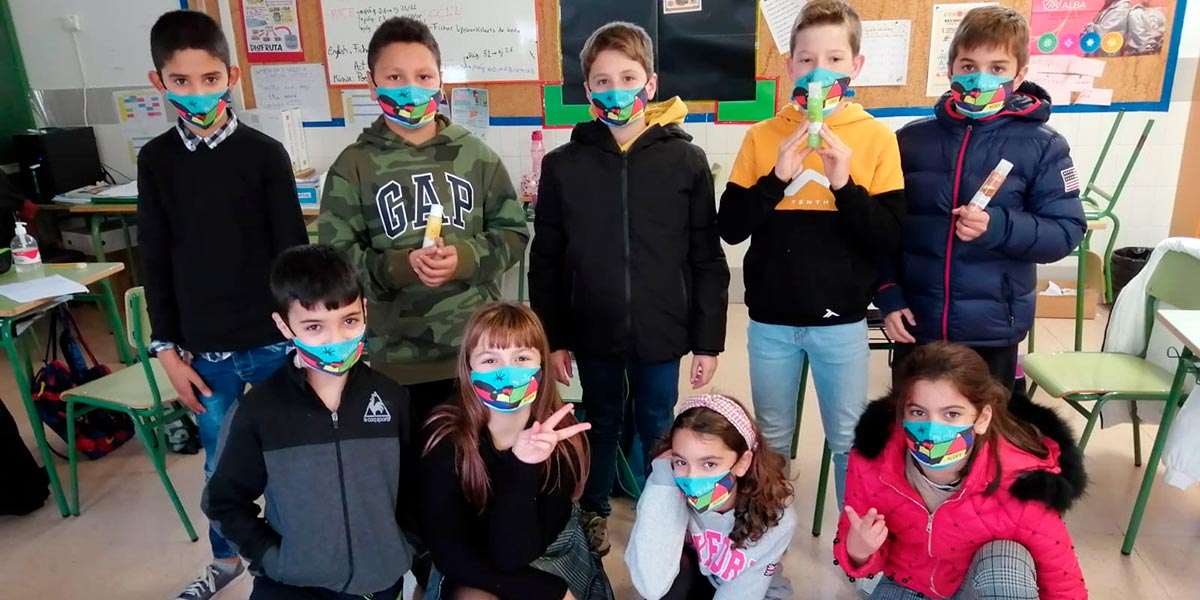 Mascarillas colegio Monteagudo alumnos Primaria