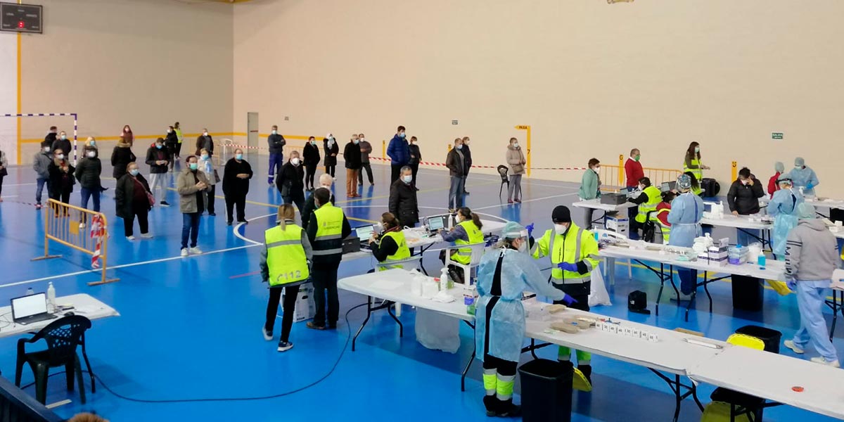 PCR en el polideportivo de Murchante 1