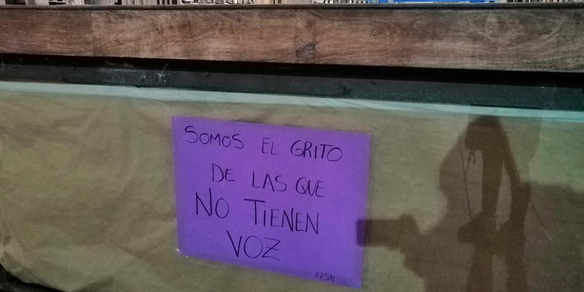 Carteles feministas en Tudela de Ribera Insumisa 1