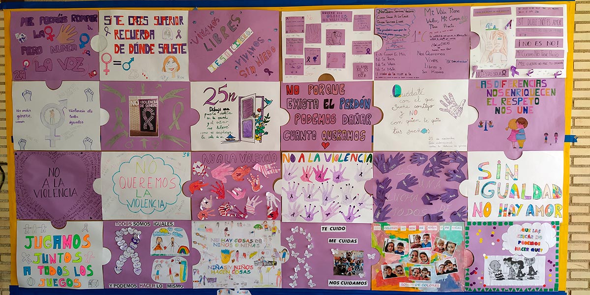 Se colocaron diferentes murales en los centros escolares