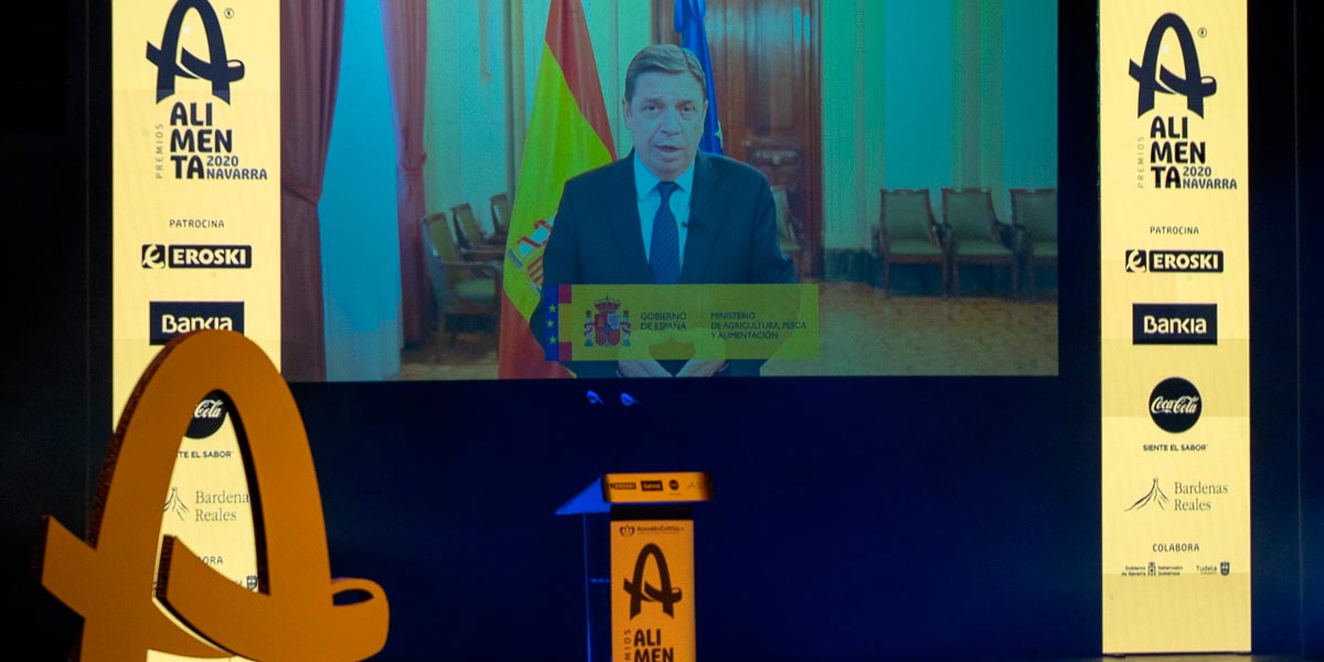 El ministro Luis Planas intervino en la gala por vía telemática