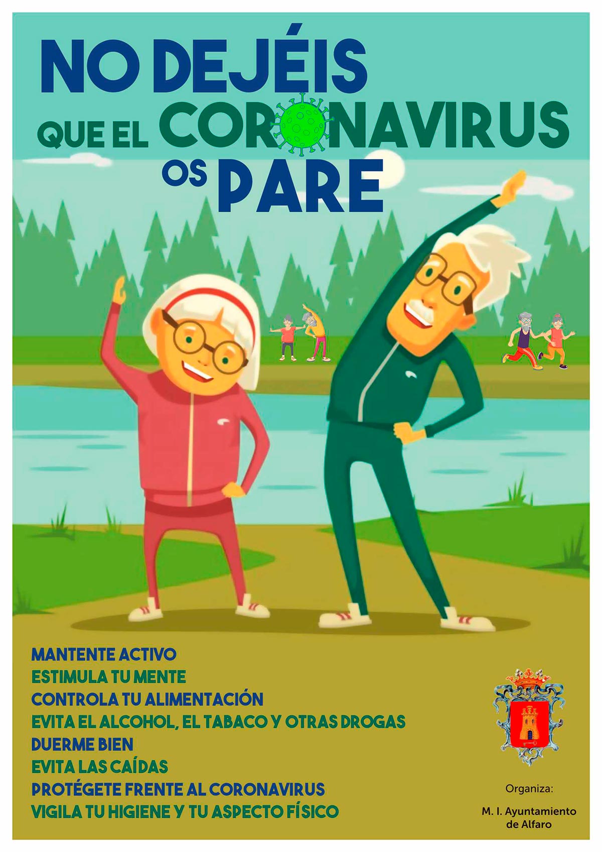 Cartel de la campaña 'No dejéis que el coronavirus os pare'