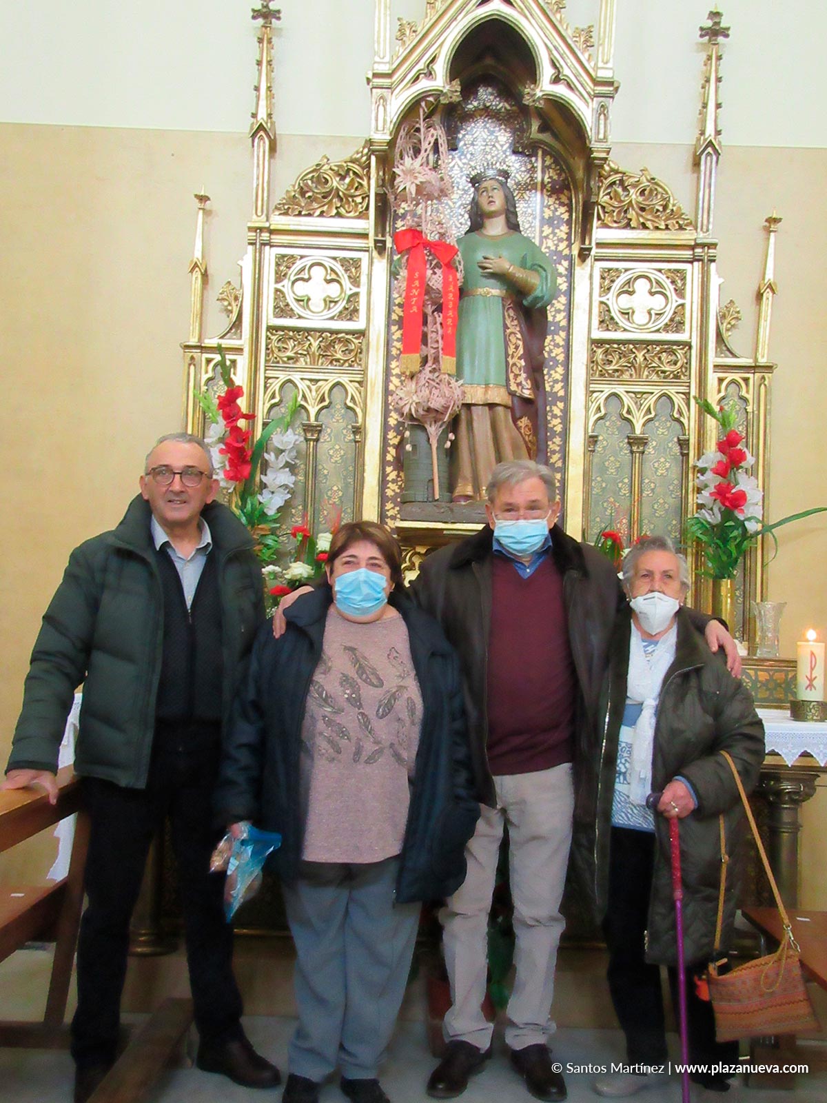 Cofrades que organizaron la Festividad de Santa Bárbara